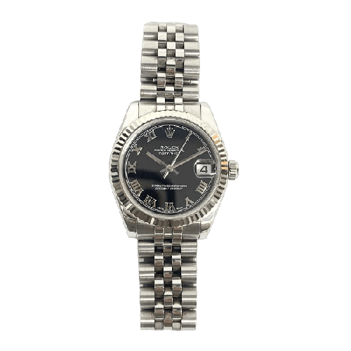 Rolex Datejust 178274 Black Roman Dial Dec 2007